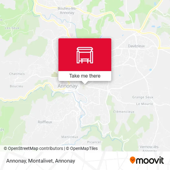 Annonay, Montalivet map