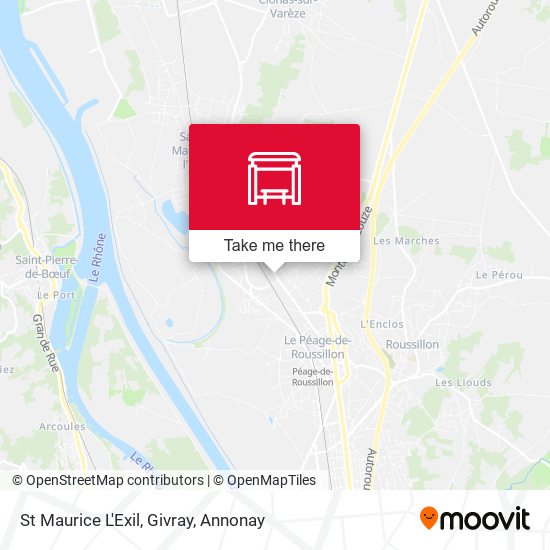 St Maurice L'Exil, Givray map