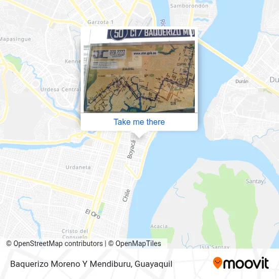 Mapa de Baquerizo Moreno Y Mendiburu