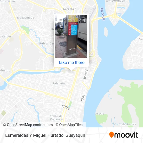 Mapa de Esmeraldas Y Miguel Hurtado