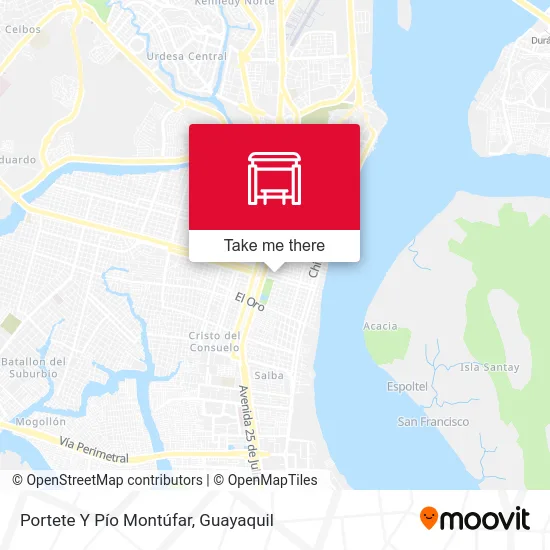 Mapa de Portete Y Pío Montúfar