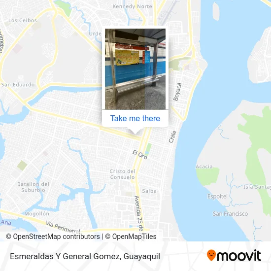Mapa de Esmeraldas Y General Gomez