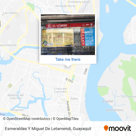 Mapa de Esmeraldas Y Miguel De Letamendi