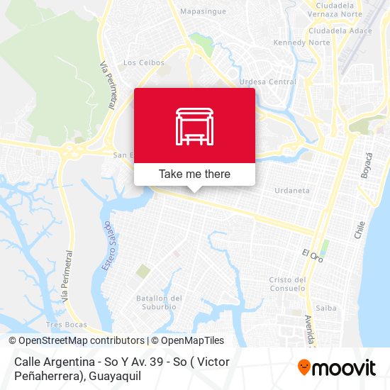 Calle  Argentina - So  Y  Av. 39 - So ( Victor Peñaherrera) map