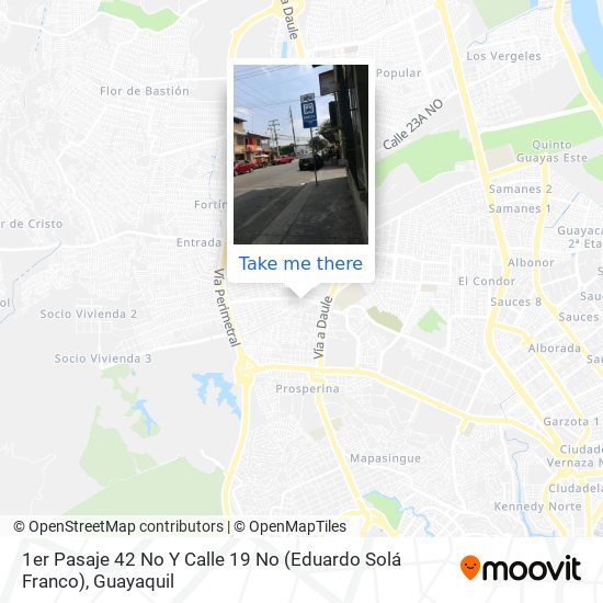 Mapa de 1er Pasaje 42 No Y Calle 19 No (Eduardo Solá Franco)