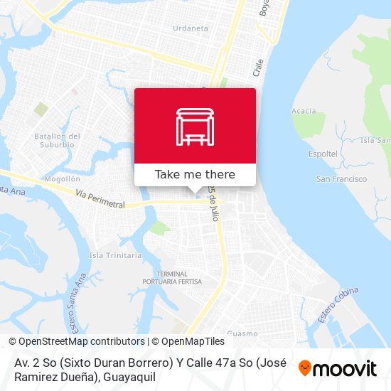 Mapa de Av. 2 So (Sixto Duran Borrero) Y Calle 47a So (José Ramirez Dueña)