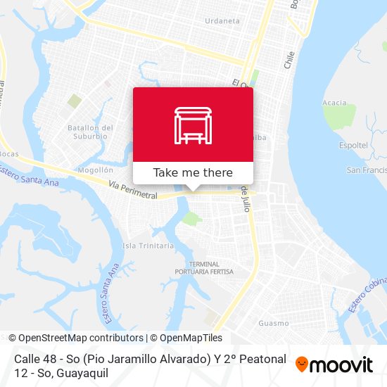 Mapa de Calle 48 - So (Pio Jaramillo Alvarado) Y 2º Peatonal  12 - So