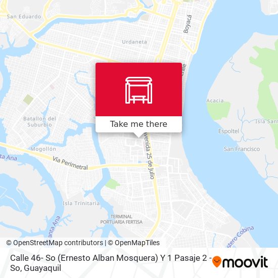 Mapa de Calle 46- So (Ernesto Alban Mosquera) Y 1 Pasaje 2 -So
