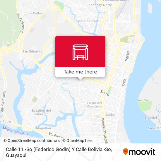 Calle 11 -So (Federico Godin) Y Calle  Bolivia -So map