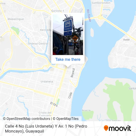 Mapa de Calle 4 No (Luis Urdaneta) Y Av. 1 No (Pedro Moncayo)