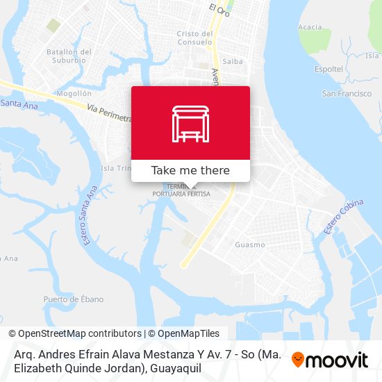 Mapa de Arq. Andres Efrain Alava  Mestanza Y Av. 7 - So (Ma. Elizabeth Quinde Jordan)