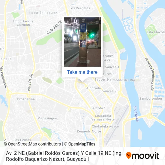 Mapa de Av. 2 NE (Gabriel Roldós Garces) Y Calle 19 NE (Ing. Rodolfo Baquerizo Nazur)