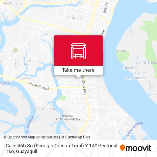 Mapa de Calle 46b So (Remigio Crespo Toral) Y 14º Peatonal 1so