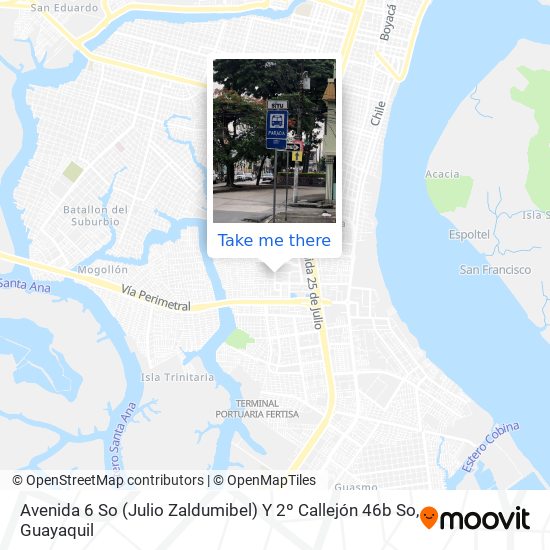 Avenida 6 So (Julio Zaldumibel) Y 2º Callejón 46b So map