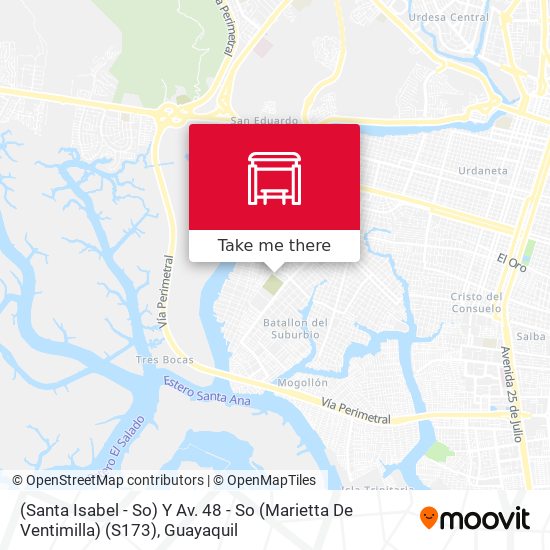 Mapa de (Santa Isabel - So) Y Av. 48 - So (Marietta De Ventimilla) (S173)