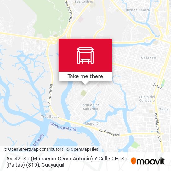 Mapa de Av. 47- So (Monseñor Cesar Antonio)  Y  Calle  CH -So (Paltas) (S19)