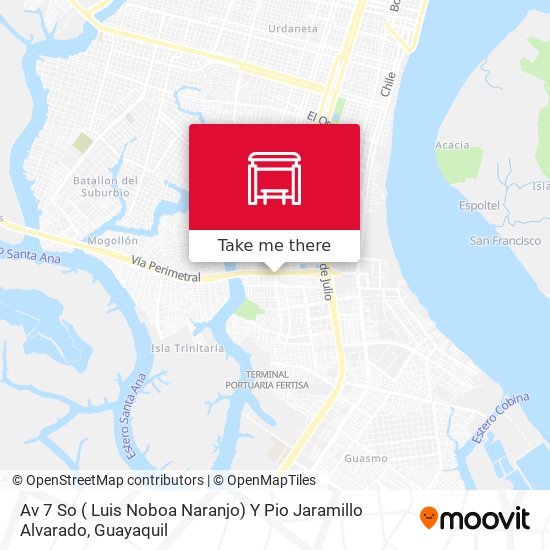 Av 7 So ( Luis Noboa Naranjo) Y Pio Jaramillo Alvarado map