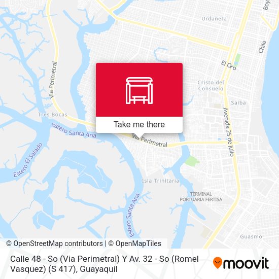 Mapa de Calle 48 - So (Via Perimetral) Y Av. 32 - So (Romel Vasquez) (S 417)