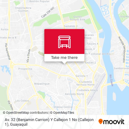 Av. 32 (Benjamin Carrion) Y Callejon 1 No (Callejon 1) map
