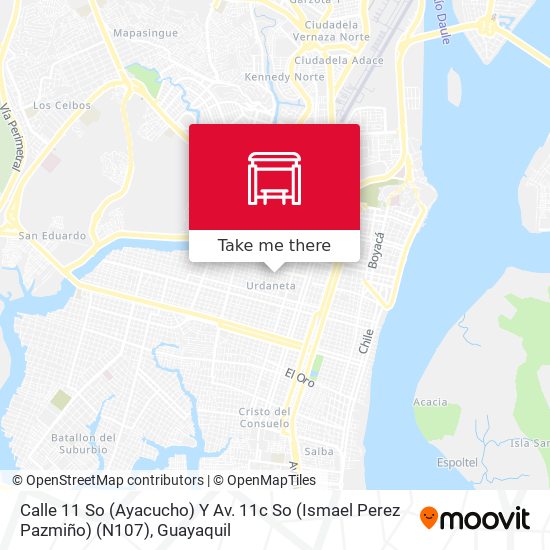 Calle 11 So (Ayacucho) Y Av. 11c So (Ismael Perez Pazmiño) (N107) map