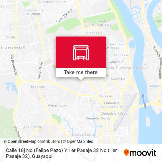 Mapa de Calle 18j No (Felipe Pezo) Y 1er Pasaje 32 No (1er Pasaje 32)