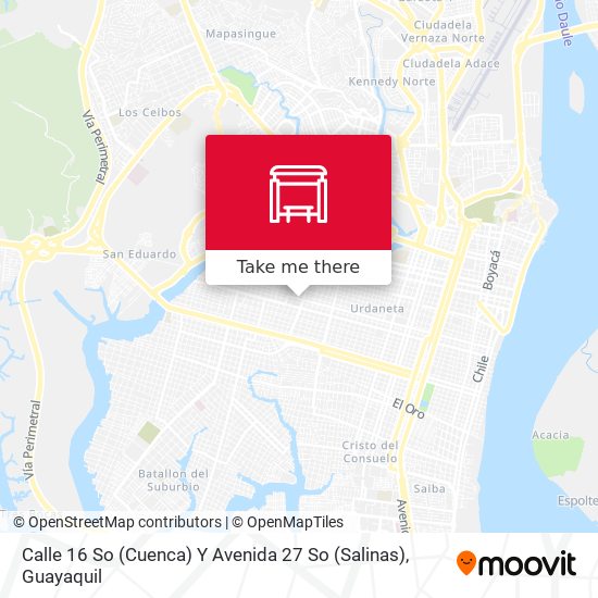 Calle 16 So (Cuenca) Y Avenida 27 So (Salinas) map