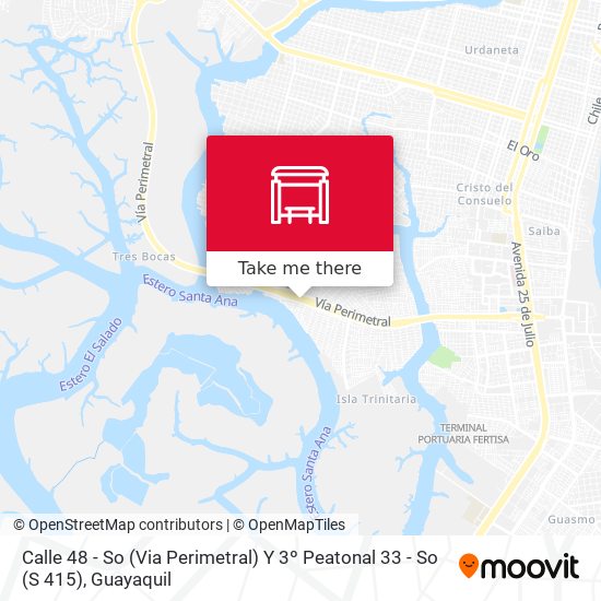 Calle 48 - So (Via Perimetral)  Y 3º  Peatonal 33 - So (S 415) map