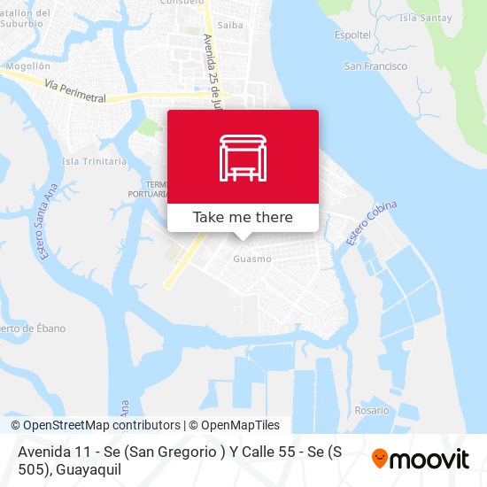 Mapa de Avenida 11 - Se (San Gregorio ) Y Calle 55 - Se (S 505)