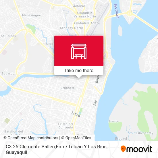 Mapa de C3 25 Clemente Ballén,Entre Tulcan Y Los Rios