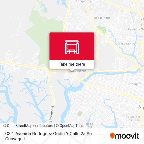Mapa de C3 1 Avenida Rodriguez Godin  Y Calle 2a So