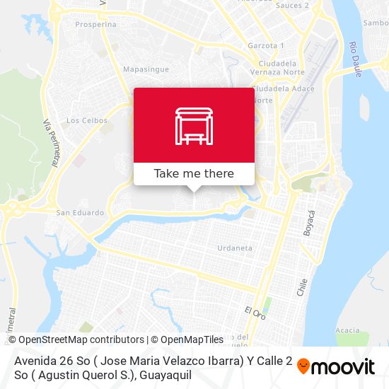 Mapa de Avenida 26 So ( Jose Maria Velazco Ibarra) Y Calle 2 So ( Agustin Querol S.)