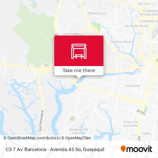 Mapa de C3 7 Av. Barcelona - Avenida 43 So