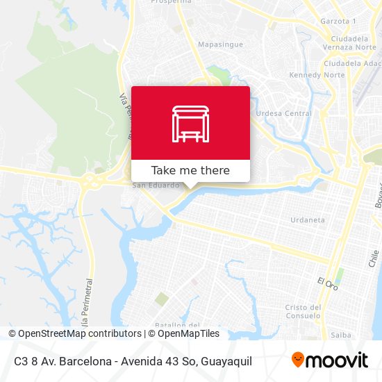 C3 8 Av. Barcelona - Avenida 43 So map