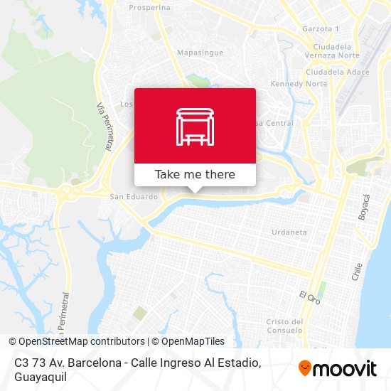 Mapa de C3 73 Av. Barcelona - Calle Ingreso Al Estadio