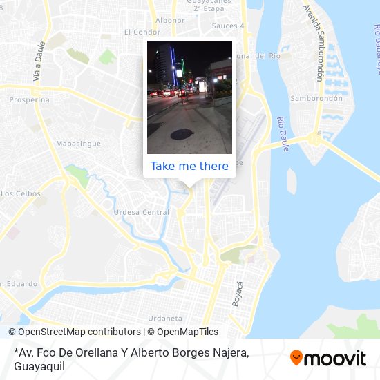 *Av. Fco De Orellana Y Alberto Borges Najera map