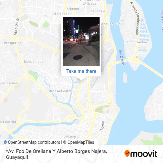 Mapa de *Av. Fco De Orellana Y Alberto Borges Najera