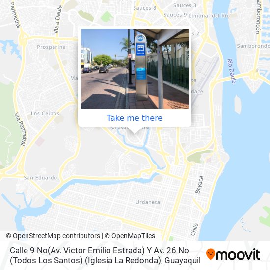 Mapa de Calle 9 No(Av. Victor Emilio Estrada) Y Av. 26 No (Todos Los Santos) (Iglesia La Redonda)