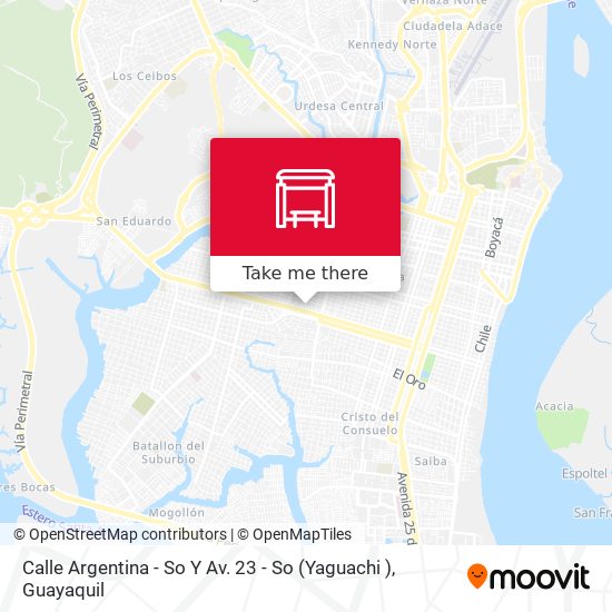 Mapa de Calle  Argentina - So  Y  Av. 23 - So (Yaguachi )