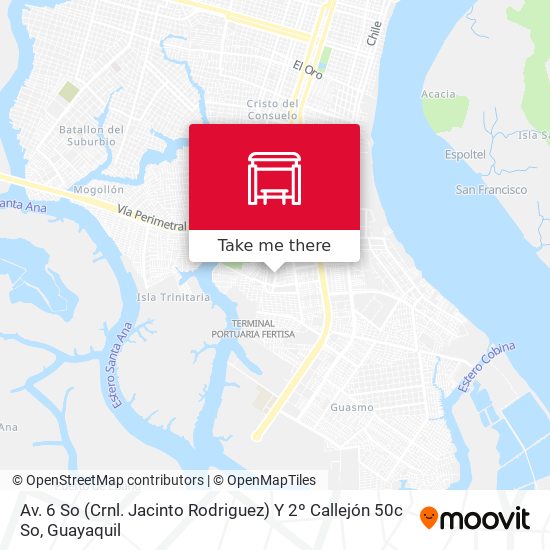 Mapa de Av. 6 So (Crnl. Jacinto Rodriguez) Y 2º Callejón 50c So