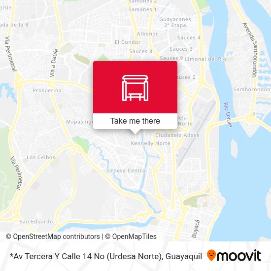 Mapa de *Av Tercera Y Calle 14 No (Urdesa Norte)