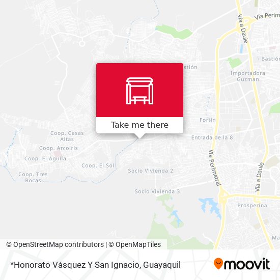 Mapa de *Honorato Vásquez Y San Ignacio
