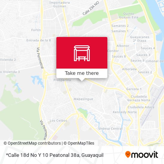 *Calle 18d No Y 10 Peatonal 38a map