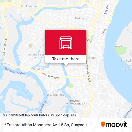 *Ernesto Albán Mosquera Av. 18 So map