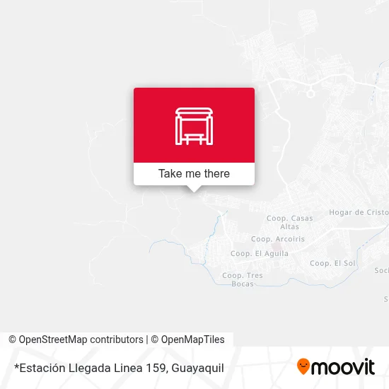 Mapa de *Estación Llegada Linea 159