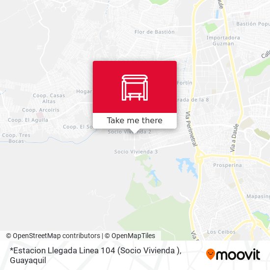 Mapa de *Estacion Llegada Linea 104 (Socio Vivienda )