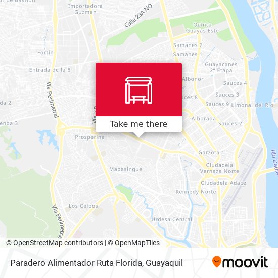 Mapa de Paradero Alimentador Ruta Florida