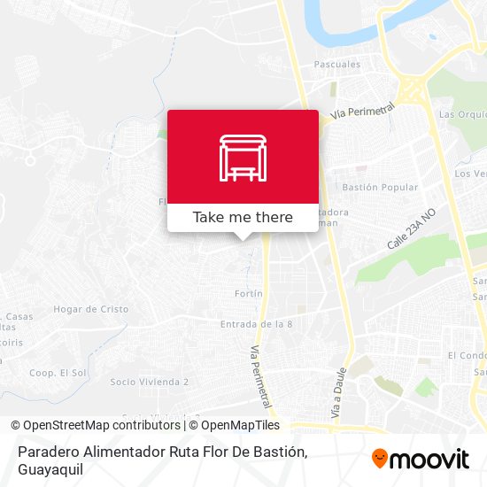 Mapa de Paradero Alimentador Ruta Flor De Bastión