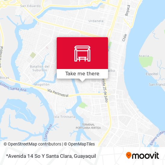 *Avenida 14 So Y Santa Clara map