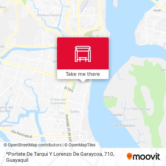 *Portete De Tarqui Y Lorenzo De Garaycoa, 710 map