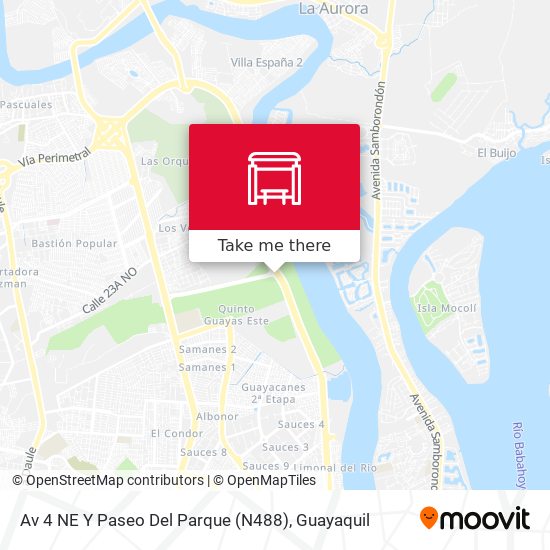 Mapa de Av 4 NE Y Paseo Del Parque (N488)